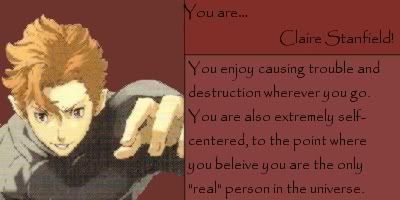 Claire Stanfield from Baccano... that description sounds so funny after the pokemon result above~ XD;;