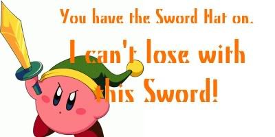 I got the Sword Kirby hat~