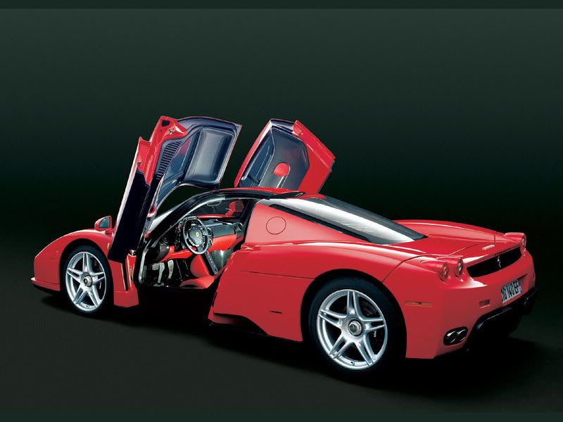 2002 Ferrari Enzo. rest have gullwing doors.