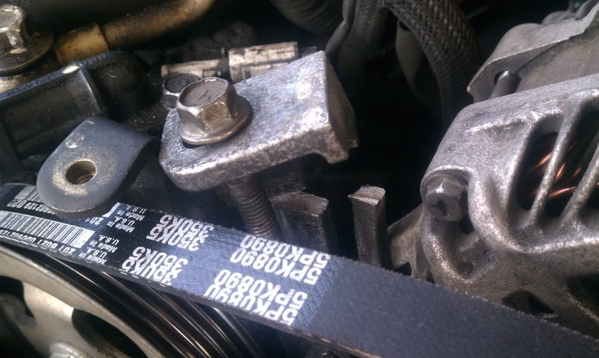 broken belt tensioner