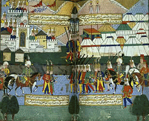 Ottoman soldiers massing outside Tiblisi