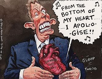 Balir's apology by Steve Bell of the Guardian. Click for bigger image.