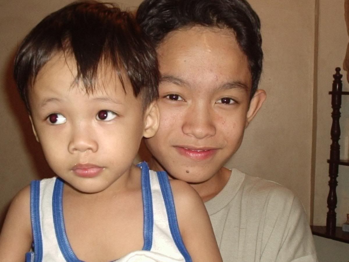Dale with Kuya Chad, New Year 2004