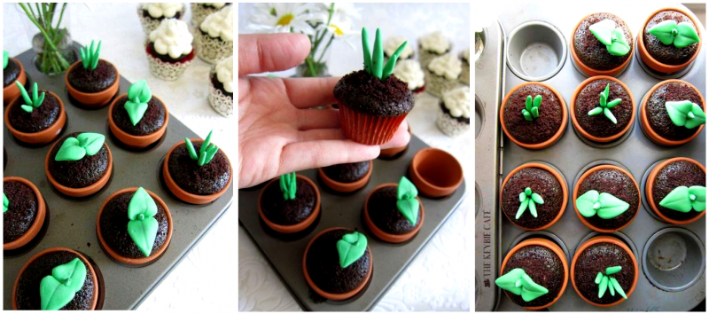 Potted plant cupcakes!