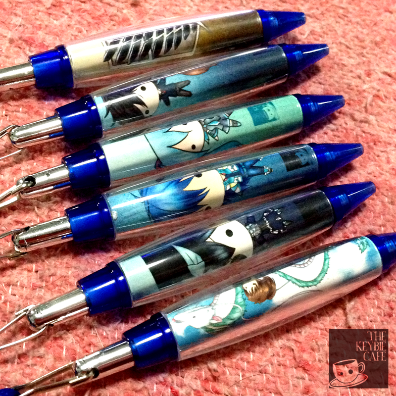 Blue keybie pens