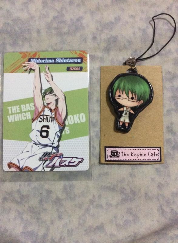 "Finally got my own Tsundere cutie, Midorima Shintaro.  hmmm someday I'm going to collect all my keybies and see how many are they. I'm one of your first fans hehe and i even have the thin ones pa"