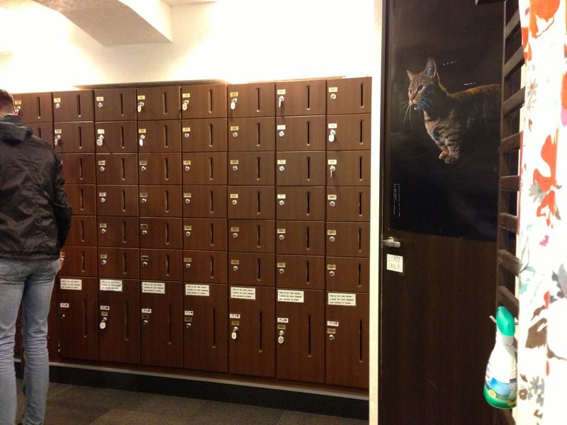 Calico Cat Cafe's lockers