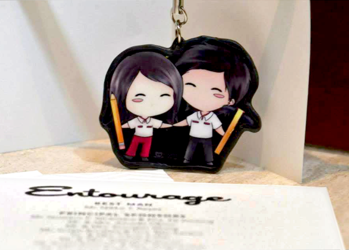 A cute, custom wedding charm for any couple's character needs