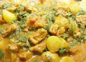 lamb n spinach curry