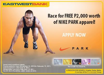 Nike Application Online on Eastwest Bank Offers New Credit Card Applicants P2 000 Worth Of Nike