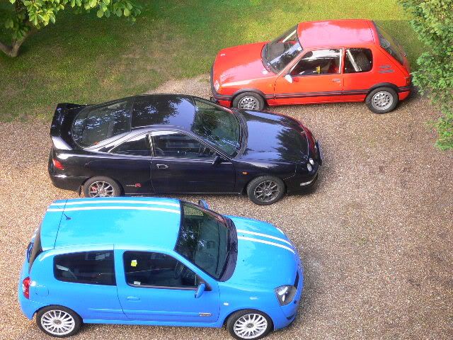 205 gti race car and clio cup 182