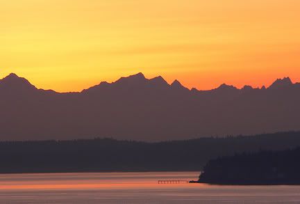 Puget Sound summer sunset Pictures, Images and Photos