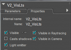 parameter properties - vis lights