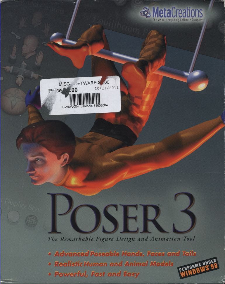 Poser 3 box - front