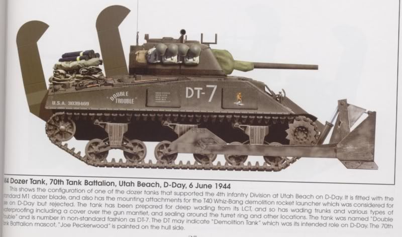 Armorama :: M4 Dozer w/ wading trunks.. DT-7, Utah Beach