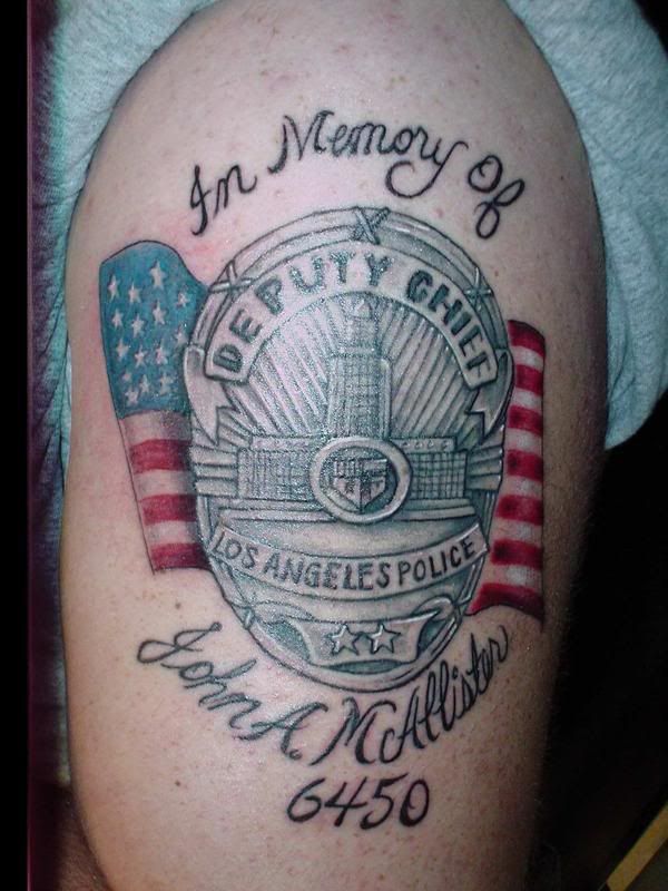 Where is the police tattoo designs can be used by men and women. police 