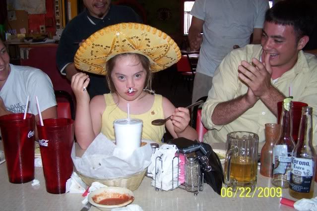 they put a sombrero on her, and sang