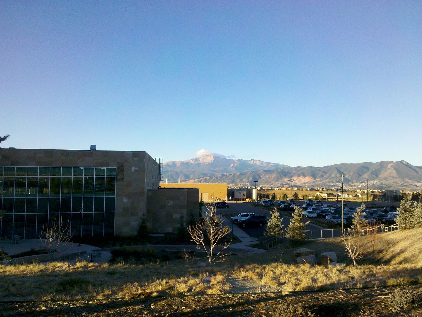 Big ole cloud on the peak at sunrise