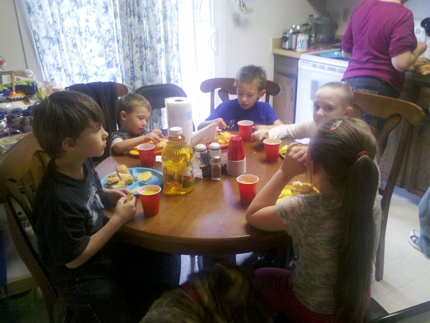 The great neices and nephews...so very adorable and polite! having an interesting conversation, &amp; making me smile