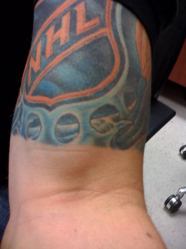 I finally got my first tattoo on the 5th of April: Hockey Tattoos