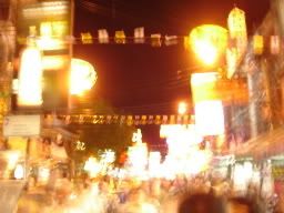 Khao San afire in lights