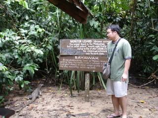 Taunting reptiles at the nature park