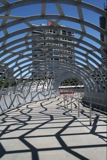 Webb Bridge at the Docklands. Really interesting melting pot of architecure, art, and, well, construction.