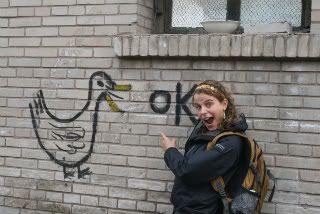 Big duck drawing gets my approval. Thanks Abi for modeling the post-duck cholesterol high