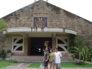 In front of the church