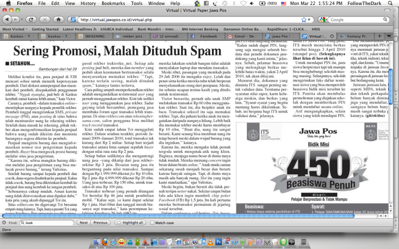 rekber on jawapos2 Rekening Bersama diliput Jawa Pos