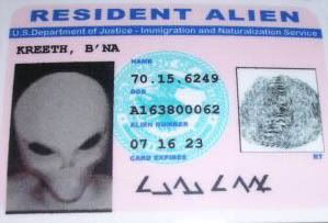 Alien Identification Card