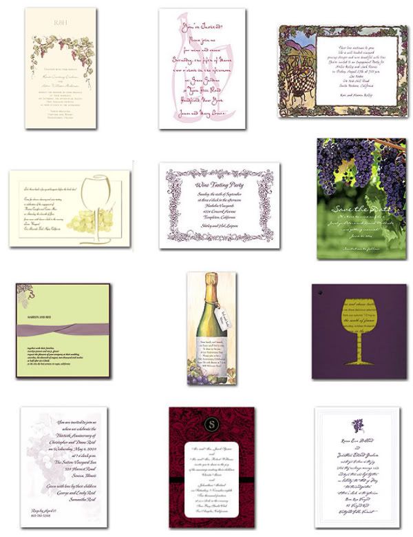 Invitations for your Wine Themed Wedding