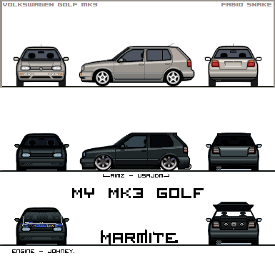This is my golf mk3 it is a pixel version of my golf i have an ibiza too