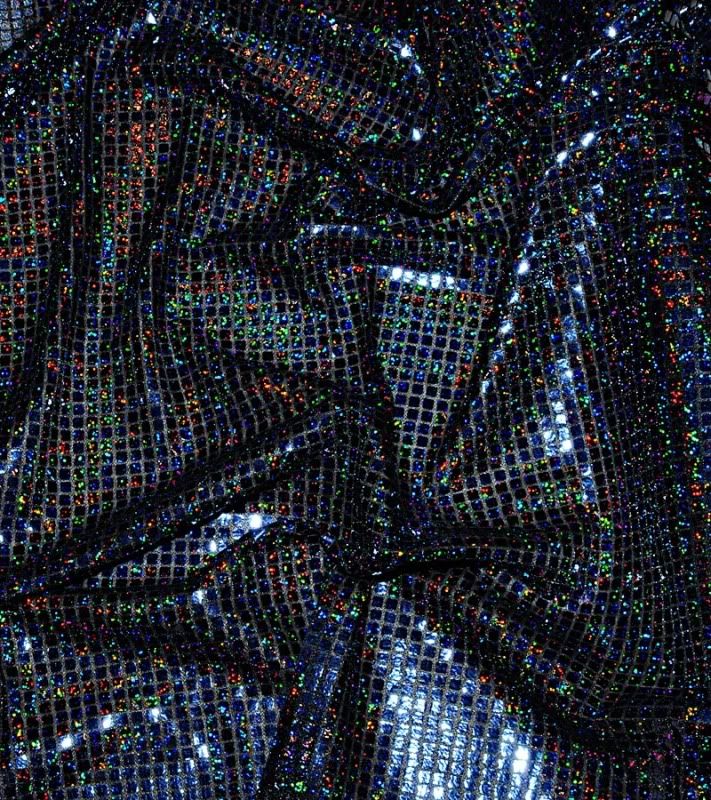 BLACK HOLOGRAM SEQUIN FABRIC BY THE YARD | eBay