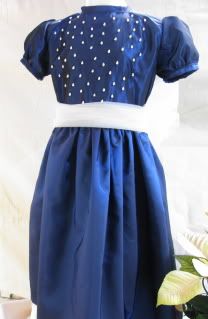 Blue Taffeta Holiday Dress, girls size 8 *Sale*