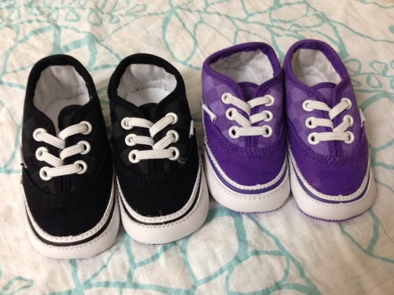 Purple Vans Slip On Crib Shoes - Size 3 Purple Vans Slip On Crib Shoes - Size 3