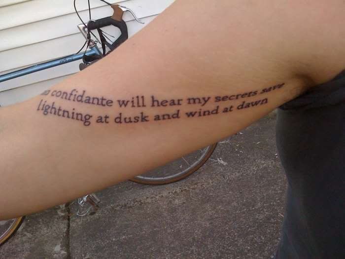 This brings my current collection of literary tattoos to six (or five if you 
