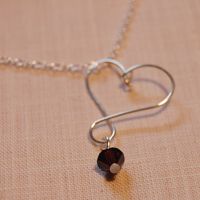 Wire Heart with Dangle Necklace