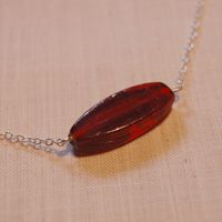 Red Glass Horizontal Necklace