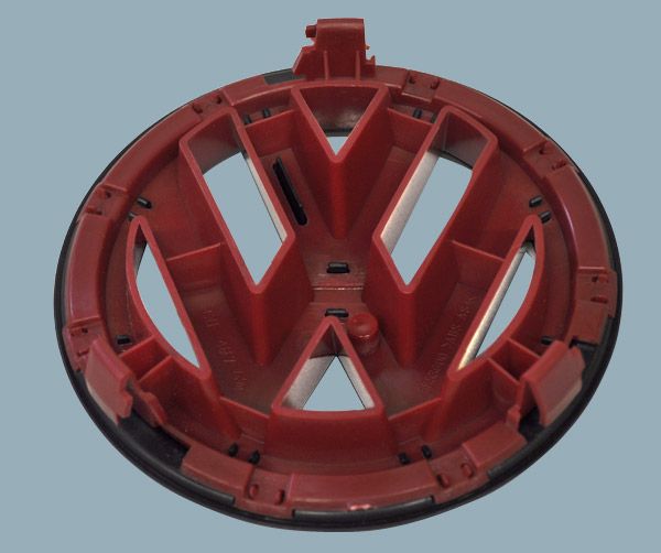 Jetta MK5 EURO MATTE BLACK RED Front VW Grill Grille EMBLEM Grille Badge 