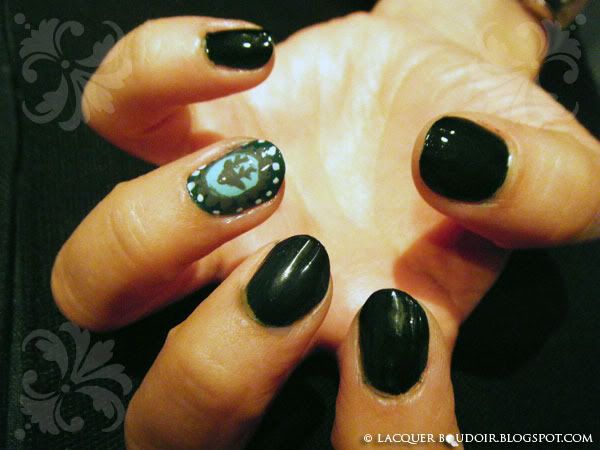 Lacquer Boudoir - Nail Art: AW1011 Heritage Collection - Angela Emerald Stag