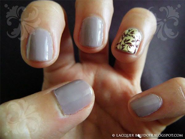 Lacquer Boudoir - Nail Art - Smokey Lilac Romance