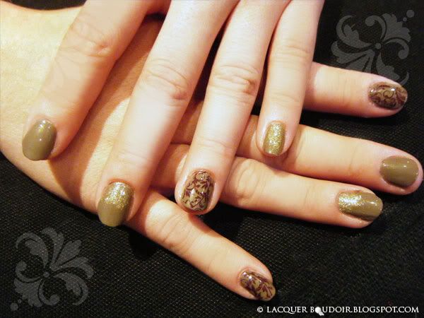 Lacquer Boudoir - Nail Art: Guest Manicure - Angela Demure Elegance