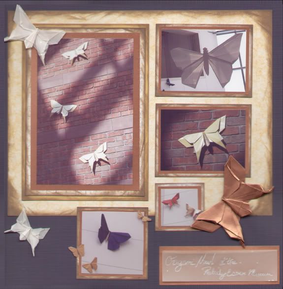 Vintage Kit 2007 ALSB Layout #12 - Origami Butterflies by Neith Juch