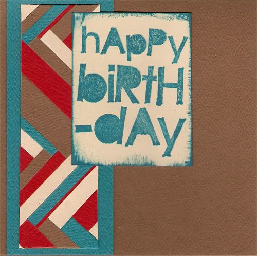 Birthday Card, Collections and Herringbone Technique by Neith Juch
