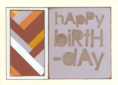 Happy Birthday Card, Wings with Herringbone by Neith Juch