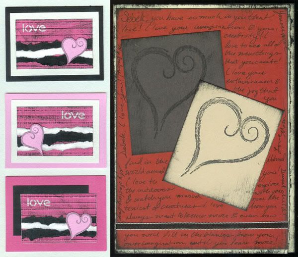 Three Fizz Love Cards and One Valentine's Day Kit Card