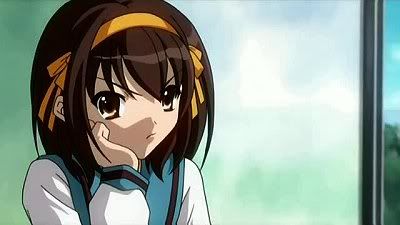 This is how I feel watching Haruhi.