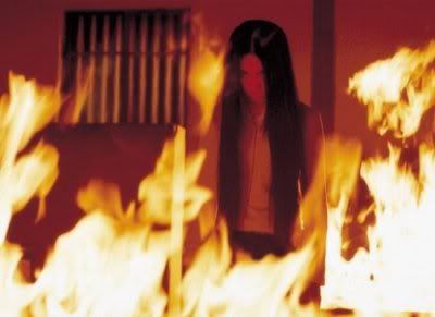 Long haired ghost in FLAMES. Guess which film this is from? :D