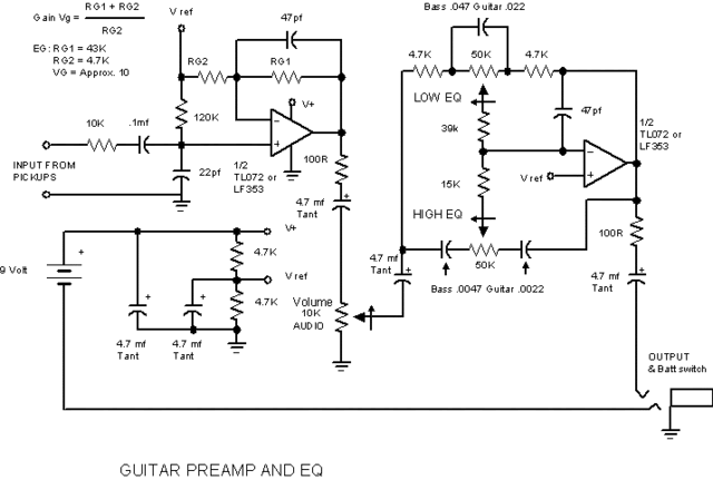 Do any people have basic schematic diagram of onboard/outboard bass